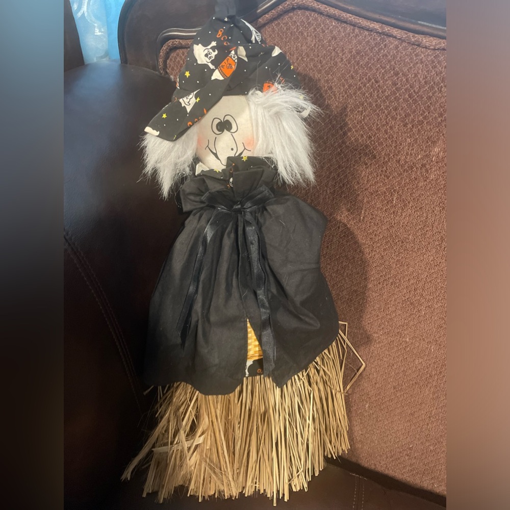 Vintage Halloween Witch Decorative Broom